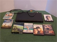 Panasonic DVD/CD Player, and 7 DVDS - Player