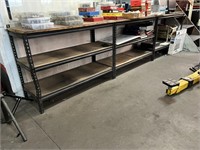 3 Steel Adjustable Shelf Units with Timber Top