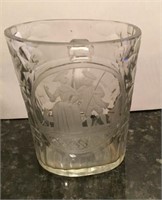 3.5" etched scotch whisky glass