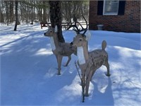 2 Deer Lawn Ornaments, Some Wear