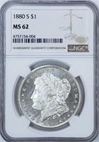 1880-S Morgan Silver Dollar NGC MS-62