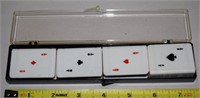 (4) Playing Card Aces Plastic Match Book Holders