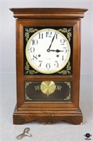 Wood 31-Day Regulator Wall Clock W/Key