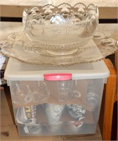 Large Punch Bowl w/ 50 Cups