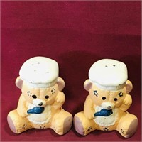 Pottery Teddy Bears Salt & Pepper Shakers