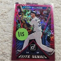 2020 Donruss Elite Pink Fireworks Cody Bellinger