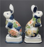 Ceramic Rabbit Bookends