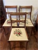 Needle Point Dinning Room Chairs