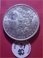 1885 O Morgan Dollar AU