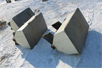 (3) Fertilizer Boxes With Augers & Down Tubes off