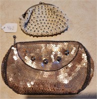 Art Deco Era Sequin Purse, Crocheted Coin Purse