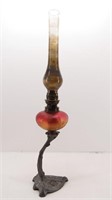 Art Nouveau ANTIGO  Oil Lamp w/ Chimney