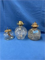 3pc Vintage Oil Lamp Bases