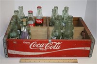 Wooden Coca Cola Crate w/Bottles