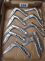 Stainless Steel Folding Lockblade Knife Lot ( 10)