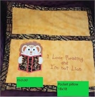 New Custom Lion Pocket Reading Pillow