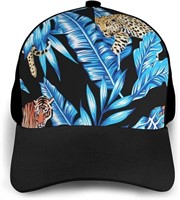 Baseball Cap Sun Hat Blue Leaf Tiger Leopard,Sport