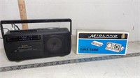 GPX Portable Radio w/ Cassette Player & Midland