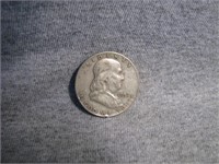1957 Silver Ben Franklin half dollar