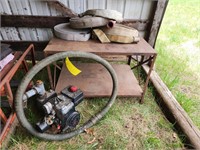 Water pump w/ 4 extra sections hose & table