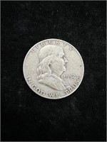 1952 D Benjamin Franklin Half Dollar