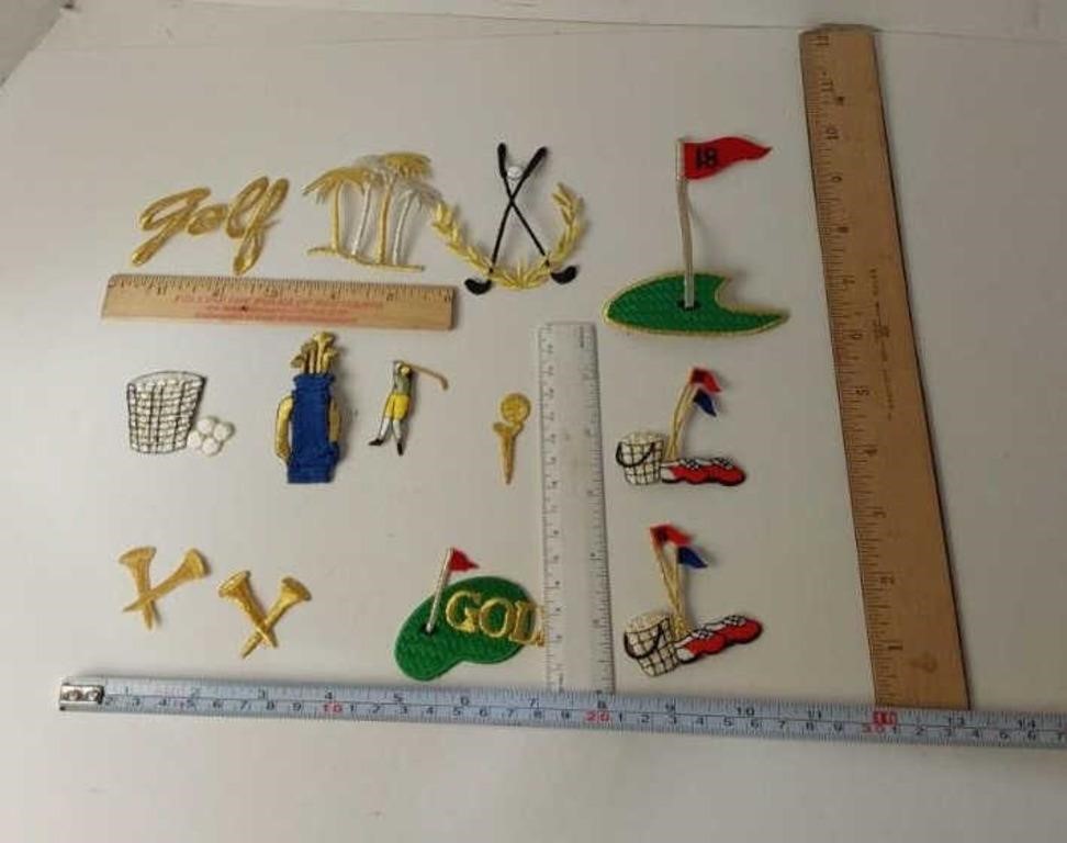 13 Vintage Golf Patches UJC