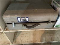 Antique Halliburton Metal Suitcase &
