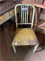 Antique Metal Chair c/w Cushion
