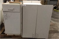 Gray laminate cabinets