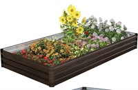 METAL RAISED GARDEN BED 46.5X14IN SIMILAR TO