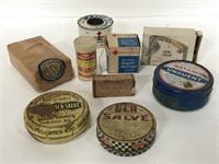 Lot of vintage first aid items
