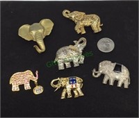 Ladies brooches elephant themed - quarter for