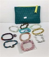 Bracelet lot includes Jade-like another