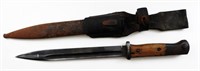 WW2 GERMAN BAYONET E.U.F. HORSTER & SCABBARD 1940