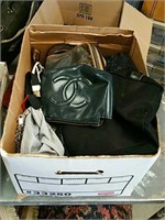 Box of handbags Etc
