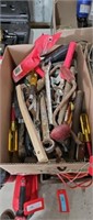 assorted tools w/wrenches, hammers & more