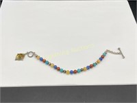 STERLING SILVER CAROLYN POLLACK BEADED BRACELET