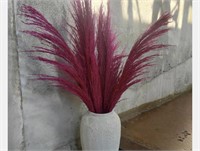 PENEPICO RED PURPLE PAMPAS GRASS DECOR TALL 8PCS