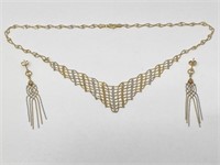 10K Gold Necklace and Earrings Set
