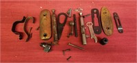 Variety of gun parts and tools