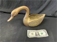 Solid Brass Goose Planter