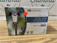Solar power LED 4 pack stake lights