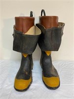 Vintage 80's STL Fire Department Rubber Boots 9