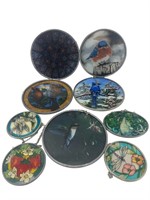 Lot Of Beautiful Stained Art Glass Set