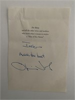 Lieutenant colonel Oliver North signed letter