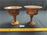 Hand Made Footed Wood Bowls