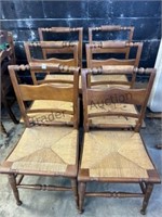 Set of 6 1920's Hitchcock Chairs