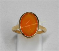 Gold plated sterling silver carnelian (5.00 cts)
