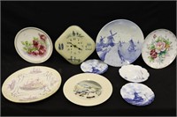 Assorted Plates and Clock