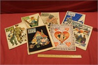 Lot of 8 Vintage Child Life Magazines from 1943